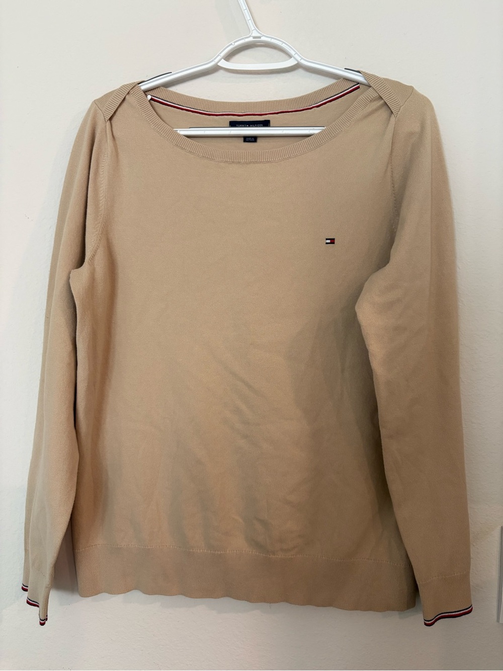 Tommy Hilfiger Women's Tan Crewneck Sweater